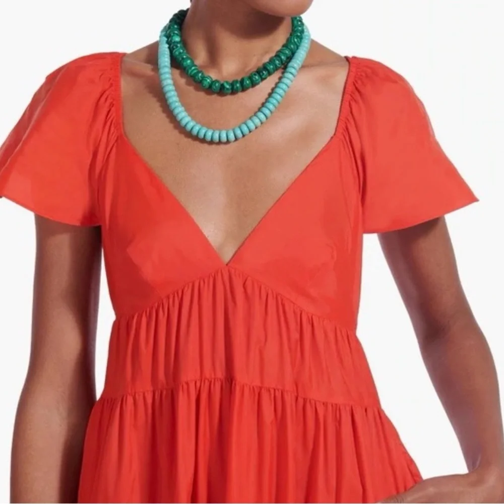 STAUD "Corsica" Sundress 🌈BNWOT🌈 "Wild Orchid and Tomato" - Picture 3 of 12